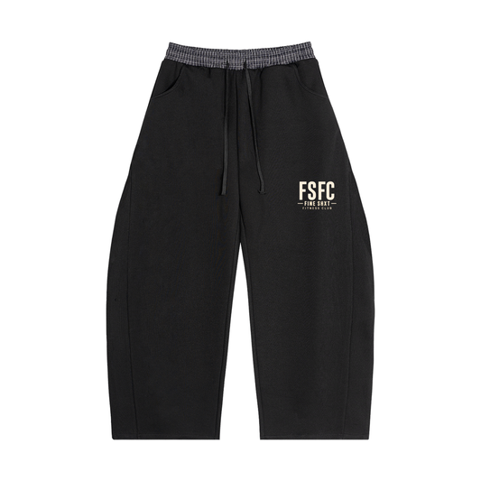 Plaid Waistband Barrel Sweatpants