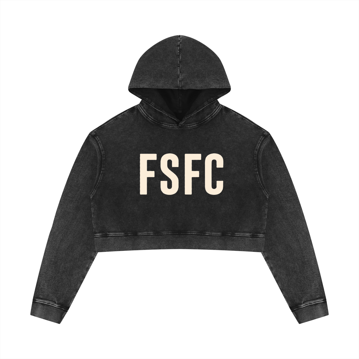 Women’s Mineral Washed Crop Hoodie