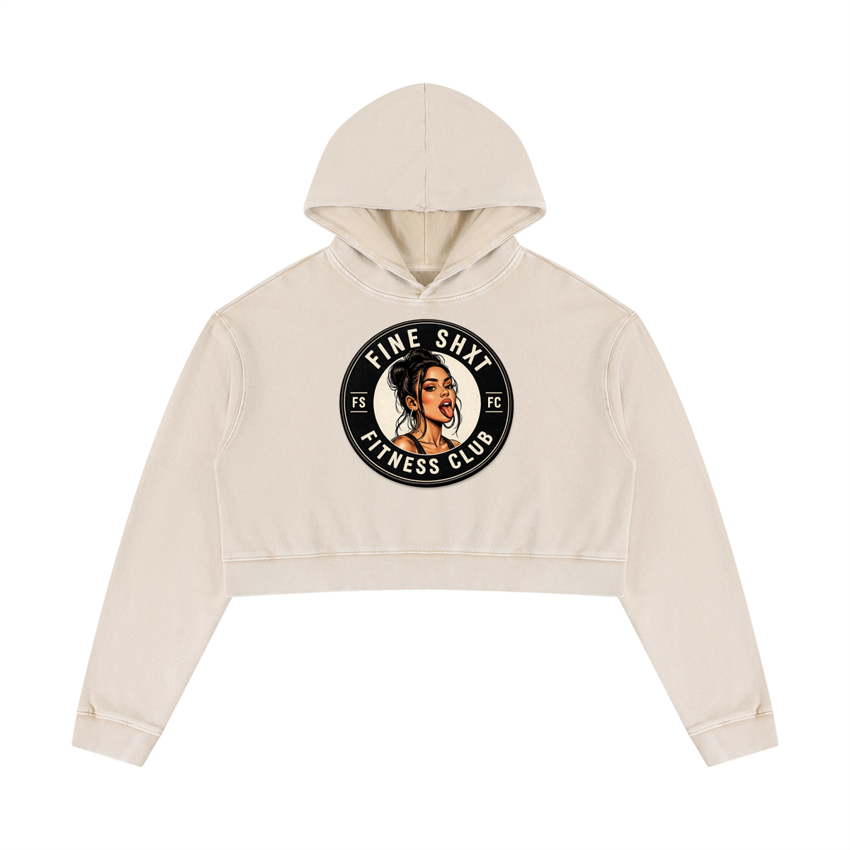 Women’s Mineral Washed Crop Hoodie