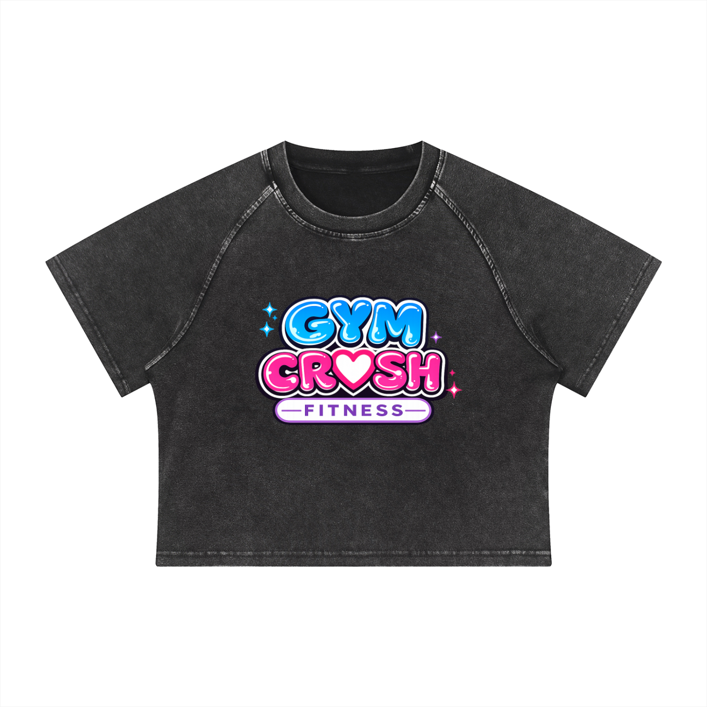 Women's Mineral Wash Raglan Crop T-Shirt