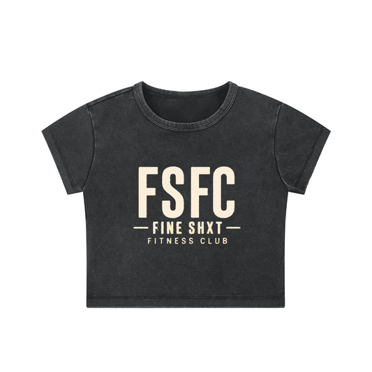 FINE SHXT FITNESS CLUB | Washed Crop