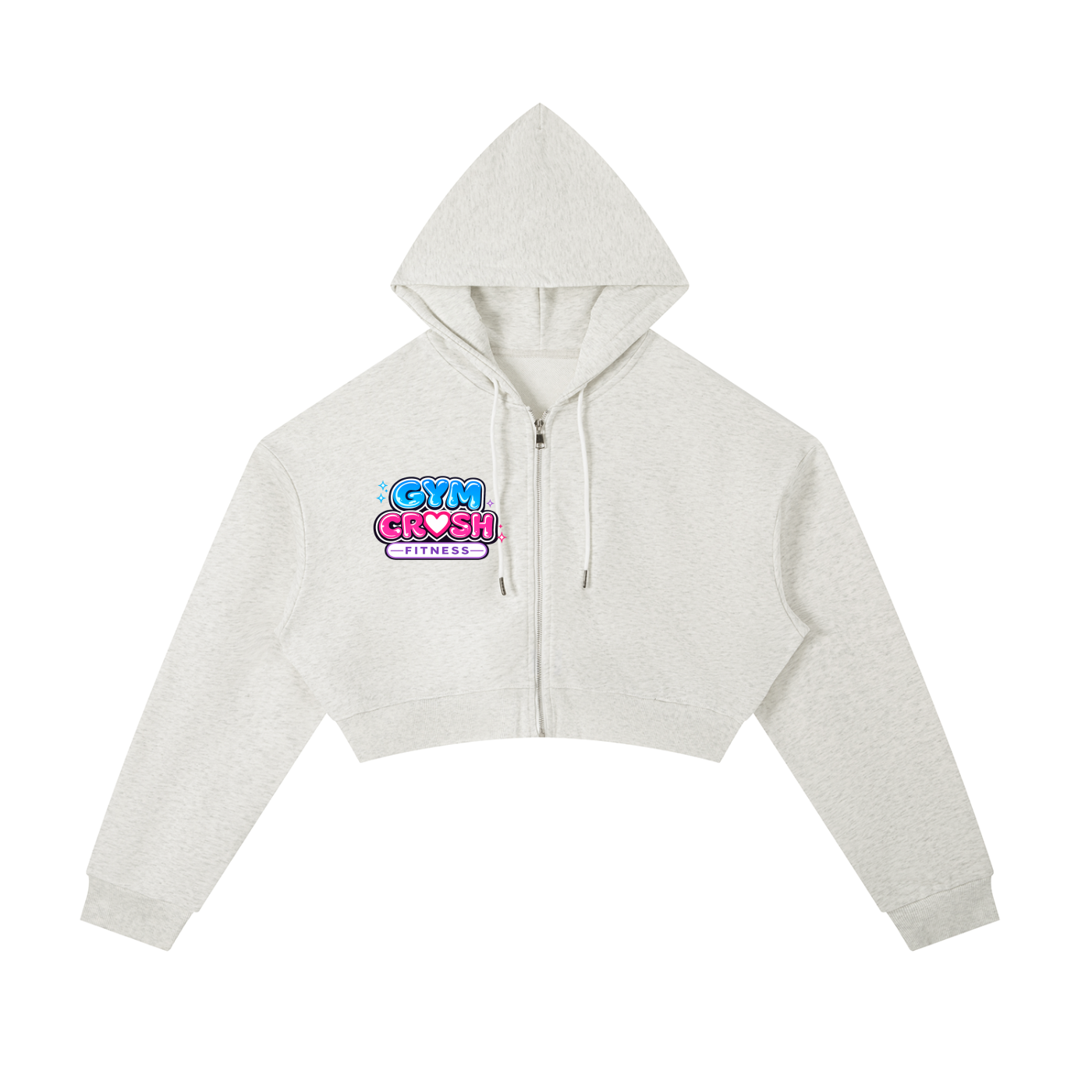 Essential Cropped Zip-Up Hoodie