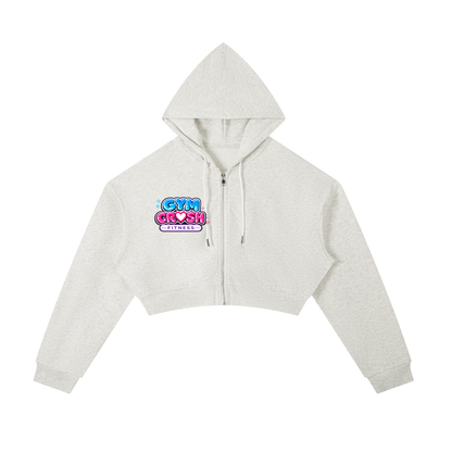 Essential Cropped Zip-Up Hoodie