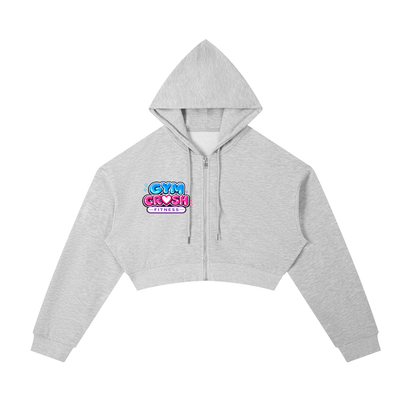 Essential Cropped Zip-Up Hoodie