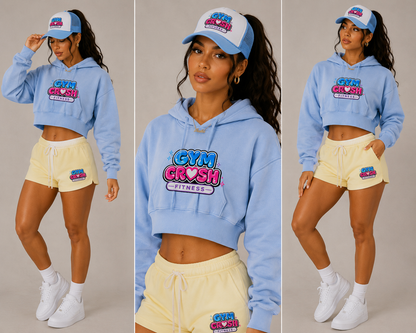 Snow Washed Cropped Hoodie