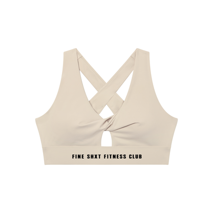 FINE SHXT FITNESS CLUB | Twist-Front Sports Bra