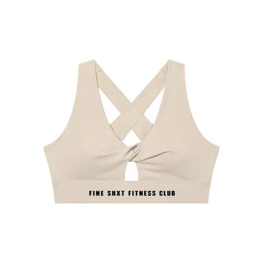 FINE SHXT FITNESS CLUB | Twist-Front Sports Bra