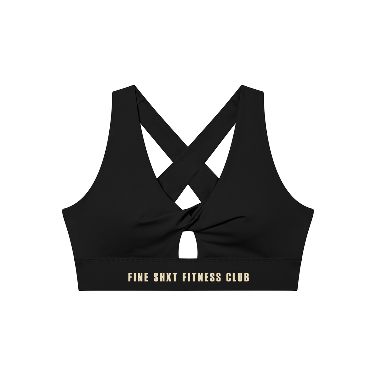 FINE SHXT FITNESS CLUB | Twist-Front Sports Bra