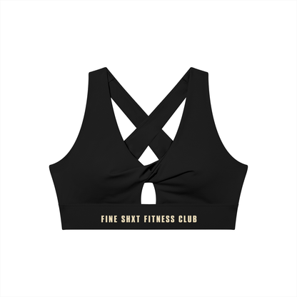 FINE SHXT FITNESS CLUB | Twist-Front Sports Bra