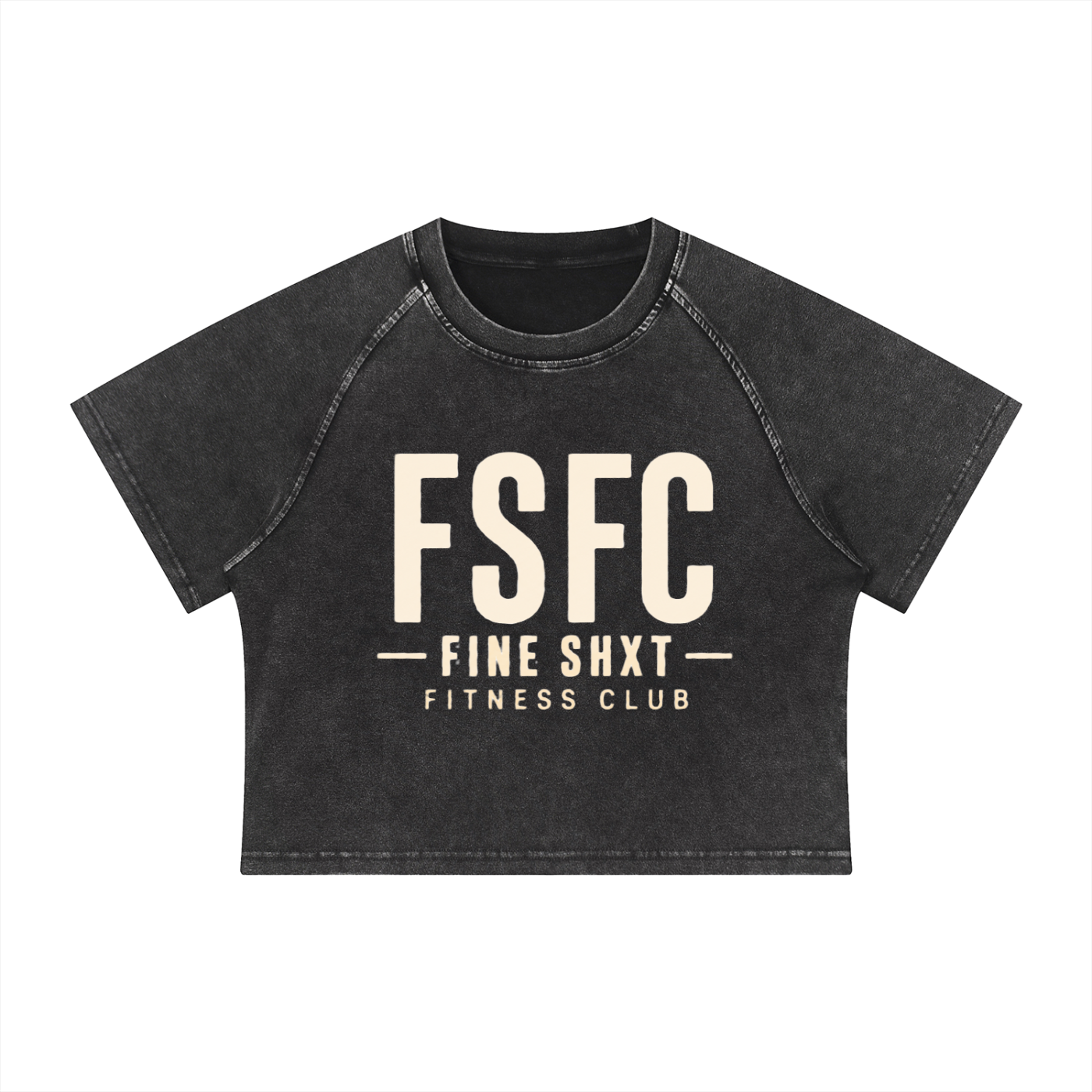 Women's Mineral Wash Raglan Crop T-Shirt