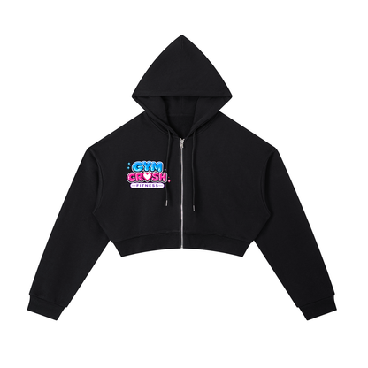 Essential Cropped Zip-Up Hoodie