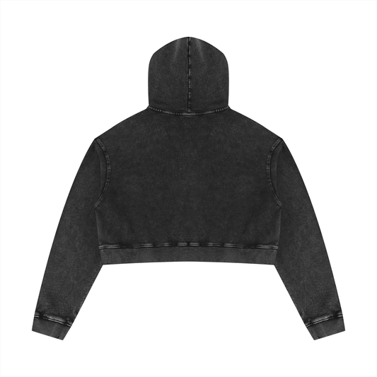 Women’s Mineral Washed Crop Hoodie
