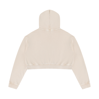 Women’s Mineral Washed Crop Hoodie