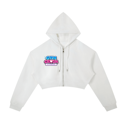 Essential Cropped Zip-Up Hoodie